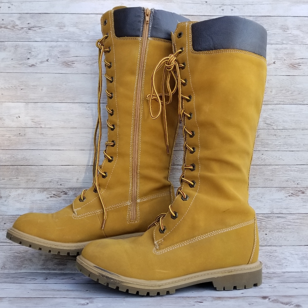 Knee high work boots Womens Size 10